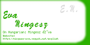 eva mingesz business card